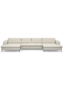 Wohnlandschaft »Modica«, XXL, in moderner Optik mit, 2 grosszügigen Recamieren, frei im Raum , beige , DOMO collection