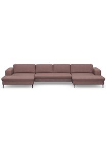 Wohnlandschaft »Modica«, XXL, in moderner Optik mit, 2 grosszügigen Recamieren, frei im Raum , lila , DOMO collection , malve