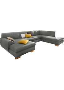 Wohnlandschaft &raquo;Nika&laquo;, Wohnlandschaft, MELROSE&reg;/Struktur oder Struktur fein , silberfarben , Home Affaire