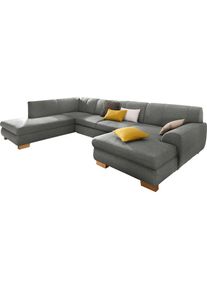 Wohnlandschaft &raquo;Nika&laquo;, Wohnlandschaft, MELROSE&reg;/Struktur oder Struktur fein , silberfarben , Home Affaire
