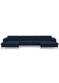 Wohnlandschaft »Modica«, XXL, in moderner Optik mit, 2 grosszügigen Recamieren, frei im Raum , blau , DOMO collection , marine