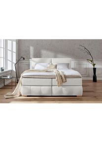 Guido Maria Kretschmer Home & Living GUIDO MARIA KRETSCHMER HOME&LIVING Boxspringbett »Wehma«, inkl. Topper in 3 verschiedenen Matratzen Ausführungen beige natur