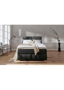 Guido Maria Kretschmer Home & Living GUIDO MARIA KRETSCHMER HOME&LIVING Boxspringbett »Wehma«, inkl. Topper in 3 verschiedenen Matratzen Ausführungen grau anthrazit