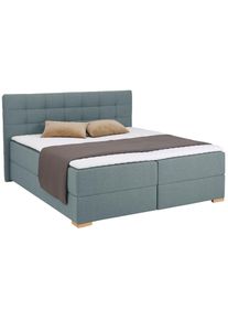 Home Affaire Boxspringbett »Olivet«, in 4 Farben, 4 Breiten, 2 Matratzenarten, auch in Überlänge 220 cm blau petrol