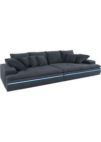 MR. COUCH Big-Sofa, wahlweise mit Kaltschaum (140kg Belastung/Sitz) und AquaClean-Stoff blau blaugrau