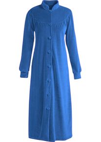 Plantier Damen Morgenmantel in Nicki-Qualit&auml;t mittelblau