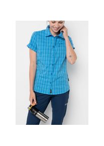 Jack Wolfskin Karobluse »CENTAURA SHIRT W« blau S (36) azur-kariert Bluse für Reise und Freizeit
