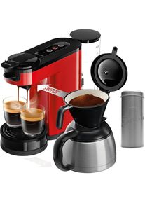 PHILIPS SENSEO Kaffeepadmaschine »Switch HD6592/84«, inkl. Kaffeepaddose im Wert von 9, 90 € UVP rot