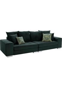 Big-Sofa »Vale«, mit Steppung im Sitzbereich, Federkern und Zierkissen , grün , Inosign