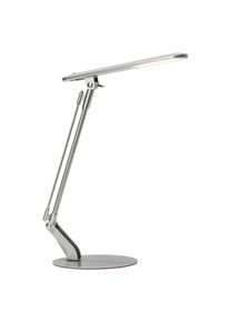 BRILLIANT LEUCHTEN LED Schreibtischlampe »BRENDAN«, 1 flammig-flammig, 46cm Höhe, höhenverstellbar, Metall, schwenkbar, grau, Druckschalter , grau , Brilliant...