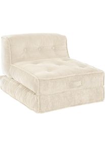Sessel »Missy«, Loungesessel aus Cord, in 2 Grössen, mit Schlaffunktion, Pouf-Funktion. , beige , Inosign , creme
