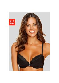 Lascana , Push-up-BH, mit 2 Tragevarianten, als Neckholder oder normal, sexy Dessous , schwarz , BHs