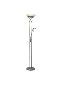 BRILLIANT LEUCHTEN LED Deckenfluter »Ollie«, 2 flammig-flammig, Lesearm, H 180cm, dimmbar, 2500lm, warmweiß, antik messingfarben weiß