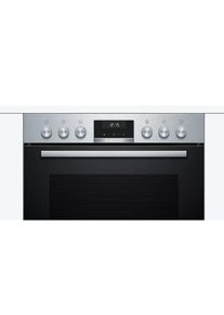 Bosch Induktions Herd-Set »HND635CS61«, HEA537BS1, mit Teleskopauszug nachrüstbar, Hydrolyse silberfarben Teleskopauszug nachrüstbar