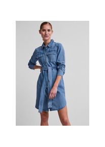 Pieces Jeanskleid »PCOSALINA LS MIDI DNM MB DRESS NOOS BC« blau M (38) N-Gr Medium Blue Denim Jeanskleid von Pieces