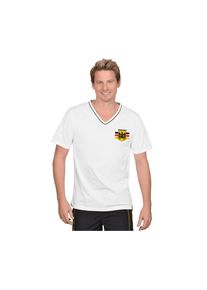 TRIGEMA V-Shirt, in Deutschland-Design mit V-Ausschnitt weiß XXXL Single-Jersey