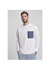 Urban Classics T-Shirt »Herren Boxy Big Contrast Pocket LS« weiß L white UC Men