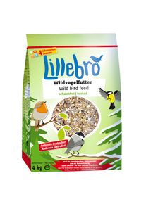 Lillebro Schalenfrei-Mix: Wildvogelfutter + Erdnusskerne + Sonnenblumenkerne.- 4 kg + 1 kg