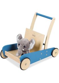 Pinolino® Lauflernwagen »Mats, blau«, aus Holz beige Lauflernhilfen