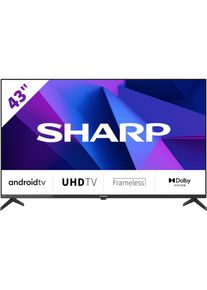 Sharp LED-Fernseher »4T-C43FNx«, 108 cm/43 Zoll, 4K Ultra HD, Android TV-Smart-TV schwarz Home Media Server
