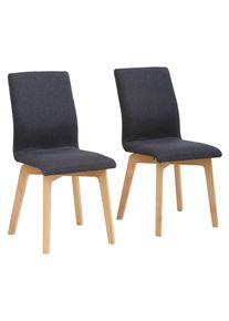 Polsterstuhl »Nola«, (Set), 2 St., Struktur fein, Bezug mit Feinstruktur , grau , Inosign , anthrazit