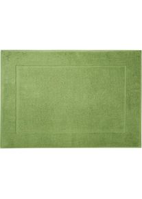 Badematte &raquo;Uni Basic&laquo;, H&ouml;he 11 mm, beidseitig nutzbar, grosse Farbpalette, Hergestellt in &Ouml;sterreich , gr&uuml;n , Framsohn frottier , moss green