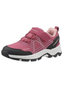 Lumberjack Trekkingschuh, mit TEX-Membrane rosa 35 dunkelrosa-kombiniert Robuster Outdoorschuh mit Klett und Elastic-Laces