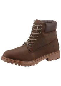 Lumberjack Schnürstiefel, mit Warmfutter braun 40 braun-used Robuster Stiefel im Hiking Look, zum Schnüren