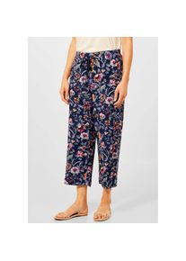 Cecil Culotte, mit floralem Allover-Print blau XL (44) N-Gr deep blue Lässige Damenhose von Cecil