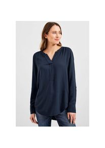 Cecil Longbluse, mit Turn-Up Ärmeln blau XXL (46) deep blue Damenbluse von Cecil