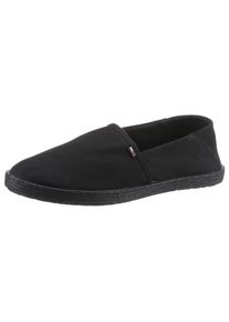 Tommy Jeans Espadrille »ESPADRILLE«, mit Stretcheinsatz schwarz 43 Espadrille mit Bastumrandung an der Laufsohle