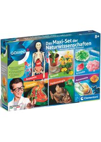 Clementoni® Experimentierkasten »Galileo, Maxi-Set der Naturwissenschaften«, Made in Europe bunt
