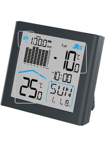 Hama Wetterstation »Wetterstation ""Rainy"" mit Funk-Regenmesser« schwarz - die Zeitzone lässt sich manuell einstellen, wenn sich die DCF-Zeit von...