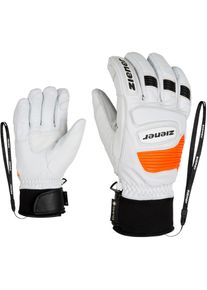 Ziener Guard Skihandschuhe Herren - weiß - Gr. 8 1/2 - Leder