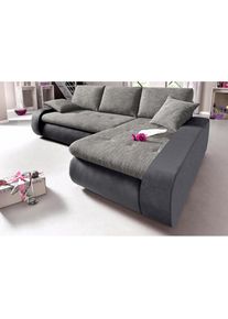 Ecksofa, wahlweise XL oder XXL , schwarz-weiss , Trendmanufaktur , anthrazit/weiss/schwarz