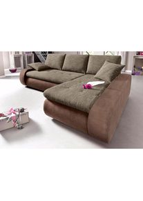 Ecksofa, wahlweise XL oder XXL , braun , Trendmanufaktur , mokka/sand/beige