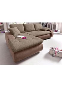Ecksofa, wahlweise XL oder XXL , braun , Trendmanufaktur , mokka/sand/beige