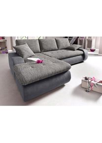 Ecksofa, wahlweise XL oder XXL , schwarz-weiss , Trendmanufaktur , anthrazit/weiss/schwarz