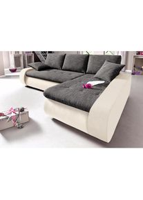 Ecksofa, wahlweise XL oder XXL , braun , Trendmanufaktur , creme/beige/braun