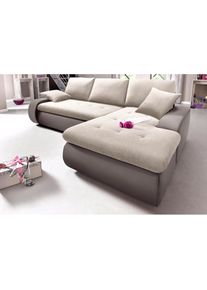 Ecksofa, wahlweise XL oder XXL , grau , Trendmanufaktur , taupe/hellbeige