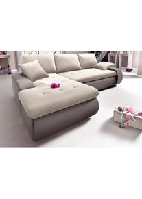 Ecksofa, wahlweise XL oder XXL , grau , Trendmanufaktur , taupe/hellbeige