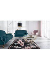 Guido Maria Kretschmer Home & Living 3-Sitzer »Rennes«, in Samtoptik oder Baumwoll-Mix , blau , Guido Maria Kretschmer Home&Living , petrol