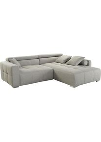 Jockenhöfer Ecksofa, im Big-Sofa-Style, mit Kopf- bzw. Rückenteilverstellung und Zierkissen , beige , Jockenhöfer Gruppe