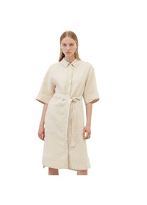 Marc O'Polo MARC O'POLO Blusenkleid »aus reinem Leinen« beige 32 Normalgrößen Aus reinem Leinen