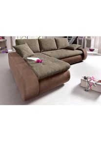 Trendmanufaktur Ecksofa, wahlweise XL oder XXL braun mokka/sand/beige