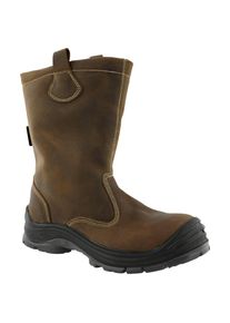 Herock Sicherheitsstiefel, Winterstiefel der Sicherheitsklasse S3, gefüttert grün 38 Gummistiefel / Arbeitschuhe aus PVC