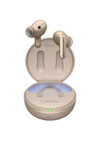 LG In-Ear-Kopfhörer »TONE Free DFP8«, Bluetooth, Active Noise Cancelling (ANC)-True Wireless, MERIDIAN-Sound-UVnano goldfarben Bis zu 10 Stunden...