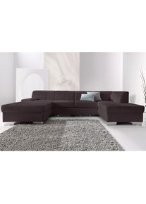 DOMO collection Wohnlandschaft »Star«, wahlweise mit Bettfunktion braun dunkelbraun