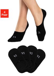 active by Lascana Lascana Active Füsslinge, 4 Paar, mit Silicon Über Der Ferse Schwarz, Größe 35/38