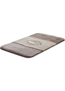 Badematte &raquo;Jewel&laquo;, H&ouml;he 24 mm, rutschhemmend beschichtet, besonders dichter Flor, Badematten mit Streifen , grau , Grund , taupe